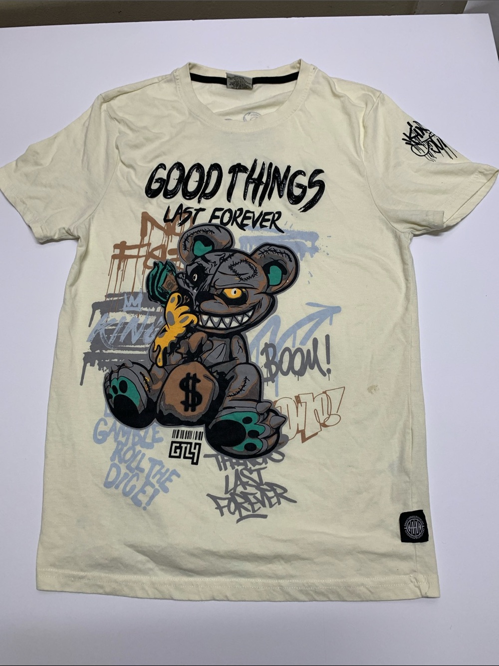 Kids' Cream Short-Sleeve Graphic Tee - 'Good Things Last Forever'